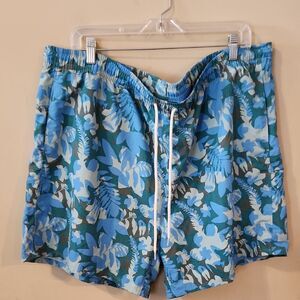 Eddie Bauer Blue and White Athletic Shorts Quick-Dry 2XLT EUC